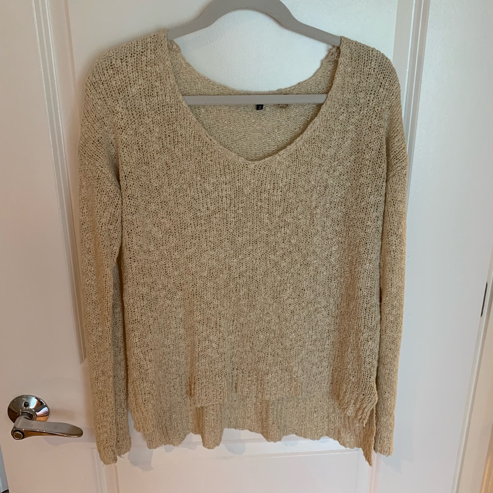 Tan slouchy sweater